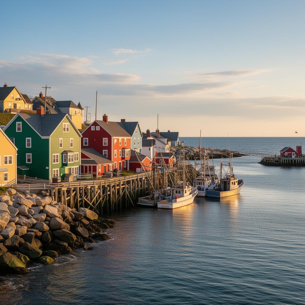 Scenic Canadian coastal town